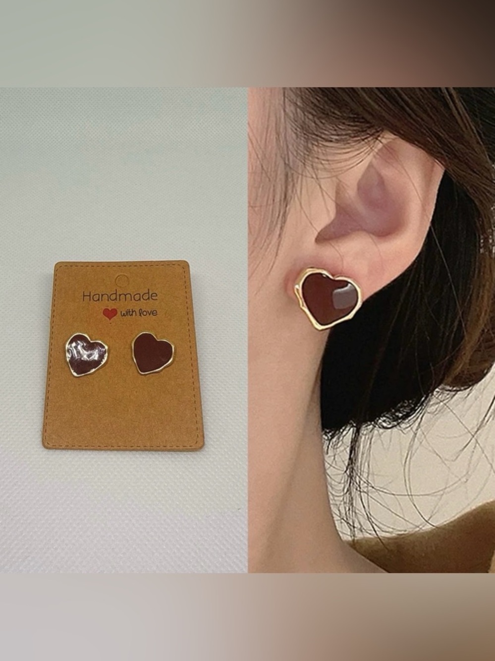 NEW Red Heart Drop Earrings,925 Sterling Silver